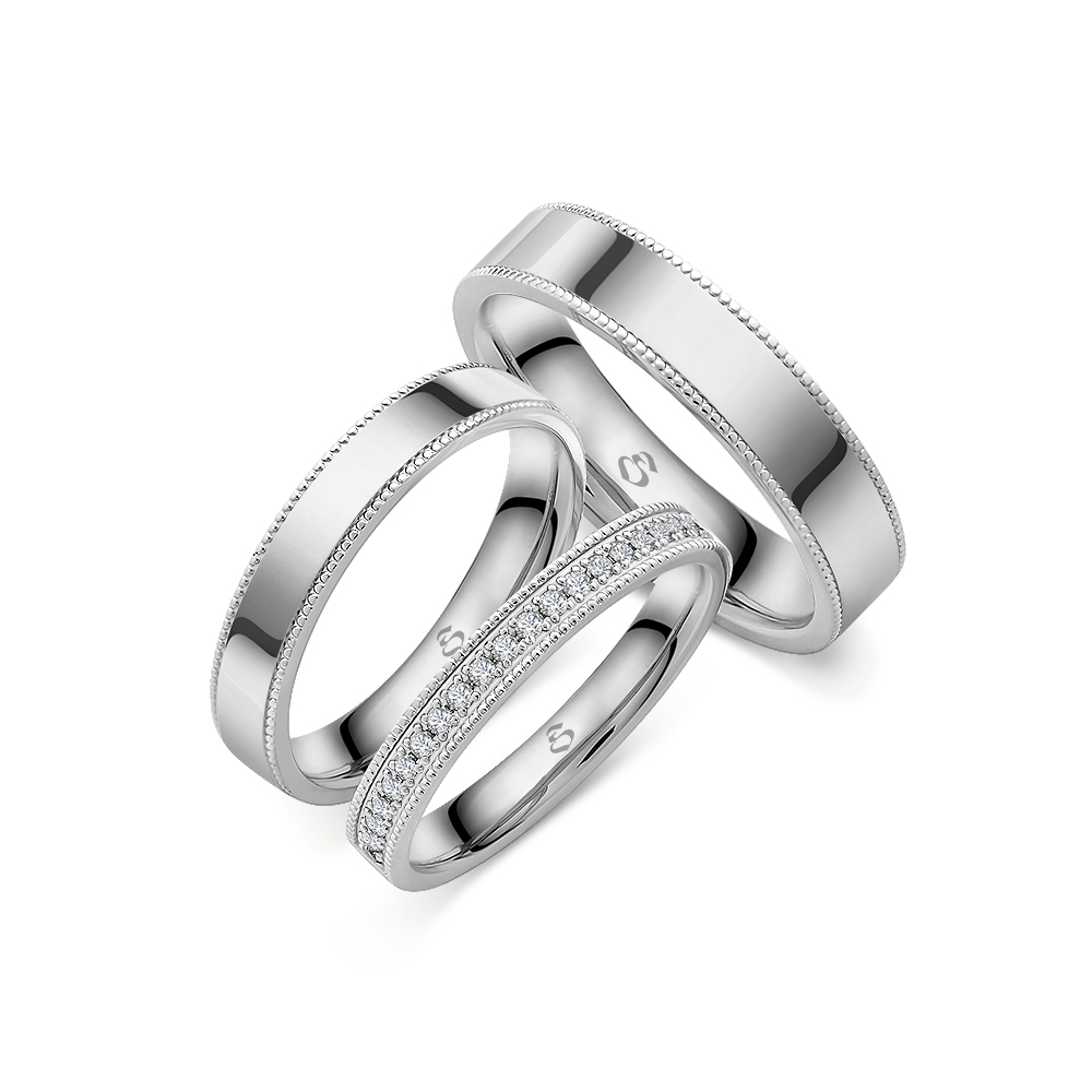 Simon & Söhne Trauringe Ringsets A 14 white