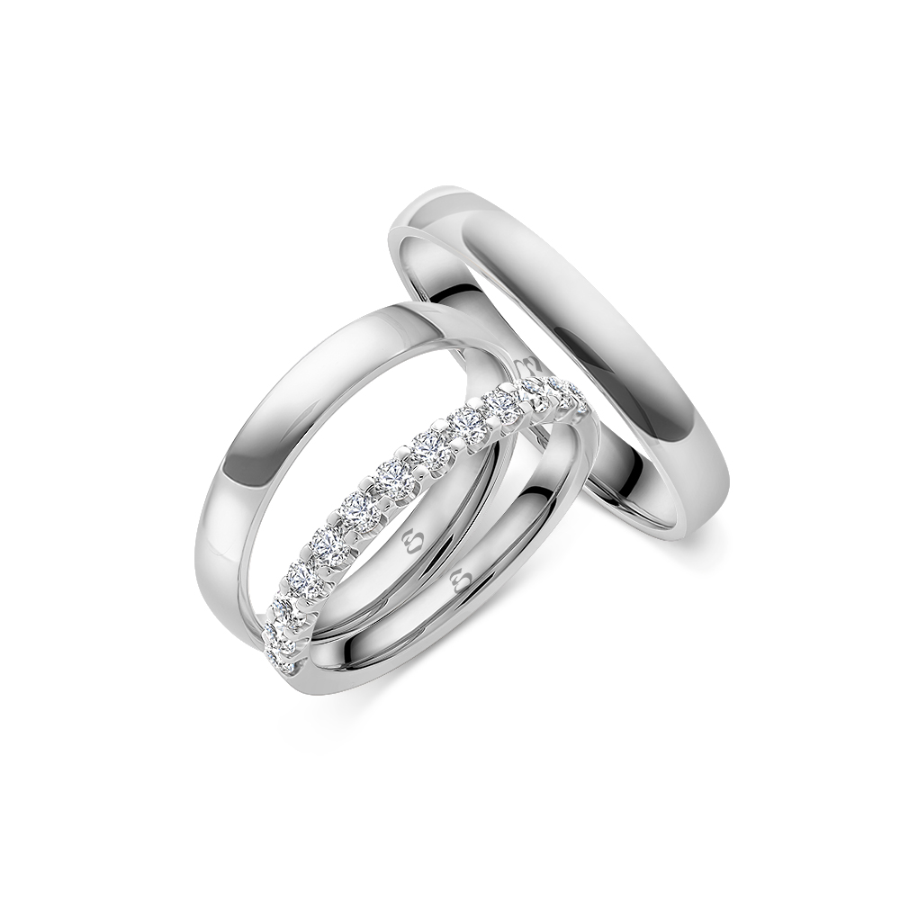 Simon & Söhne Trauringe Ringsets A 20 white
