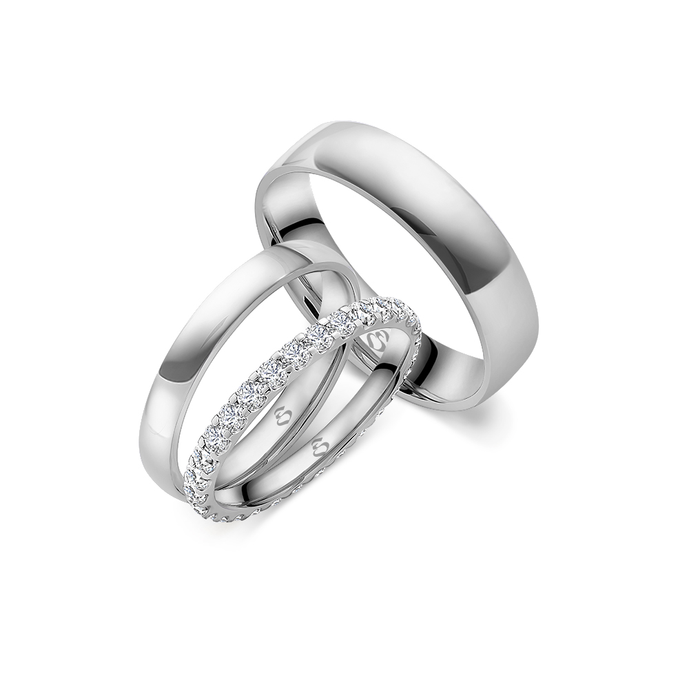 Simon & Söhne Trauringe Ringsets A 21 white