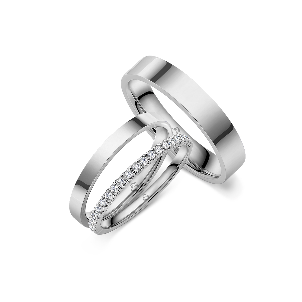 Simon & Söhne Trauringe Ringsets A 23 white