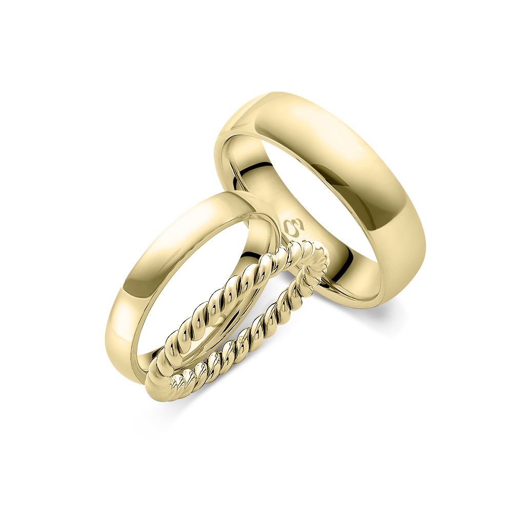 Simon & Söhne Trauringe Ringsets A 24 yellow